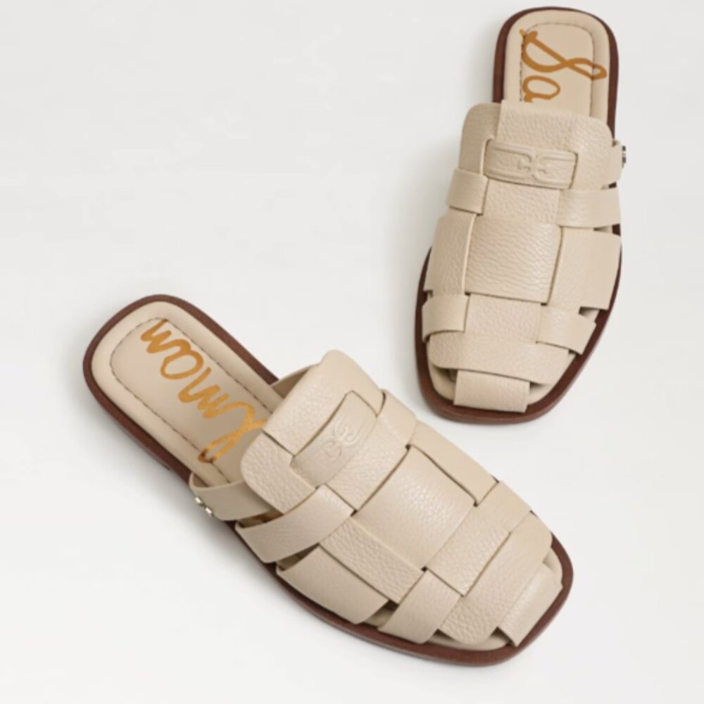 NWT - Sam Edelman Dina Fisherman Mule, Linen leather, 9.5